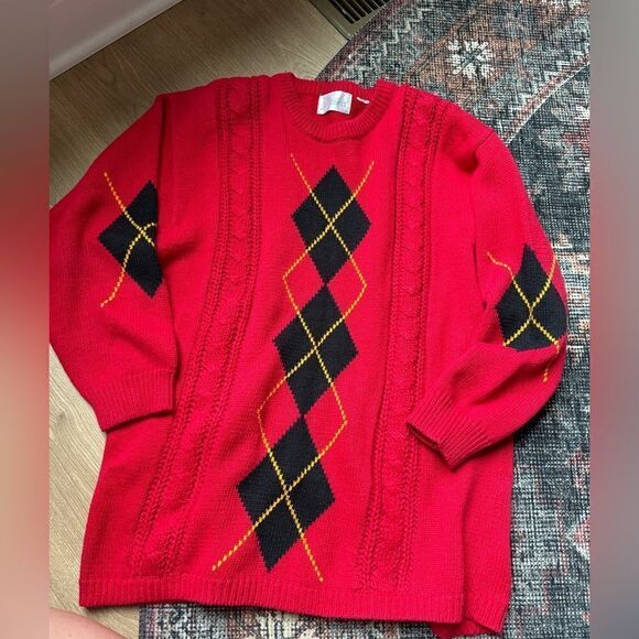 Vintage Jantzen Argyle Sweater - Picture 1 of 2